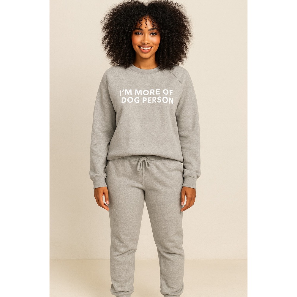 Adult Dog Person Crewneck Sweatshirt – The Cuddle Collab Gray XS